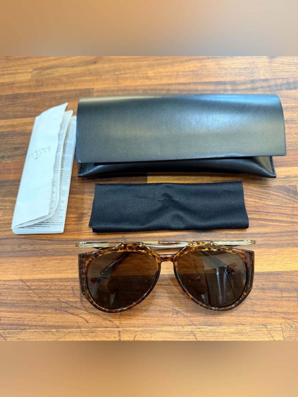 YSL Yves Saint Laurent Amelia Sunglasses in Havana, Gold and Brown - SL M137
